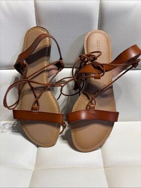 Old Navy Lace-Up Brown Women’s Sandals